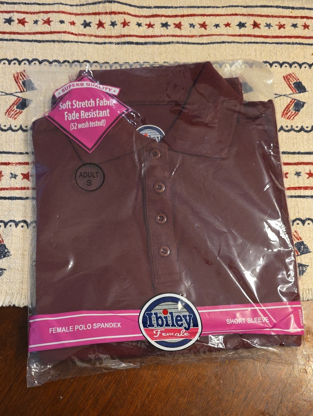 Female Short Sleeve Polo Shirt - Maroon